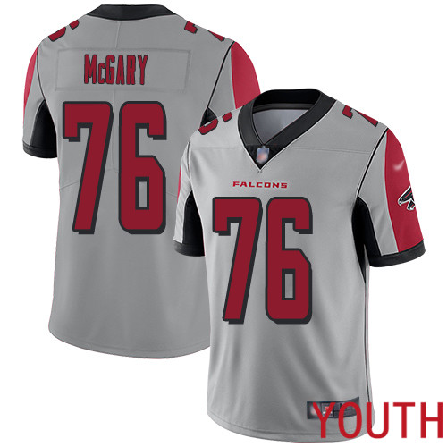 Atlanta Falcons Limited Silver Youth Kaleb McGary Jersey NFL Football #76 Inverted Legend